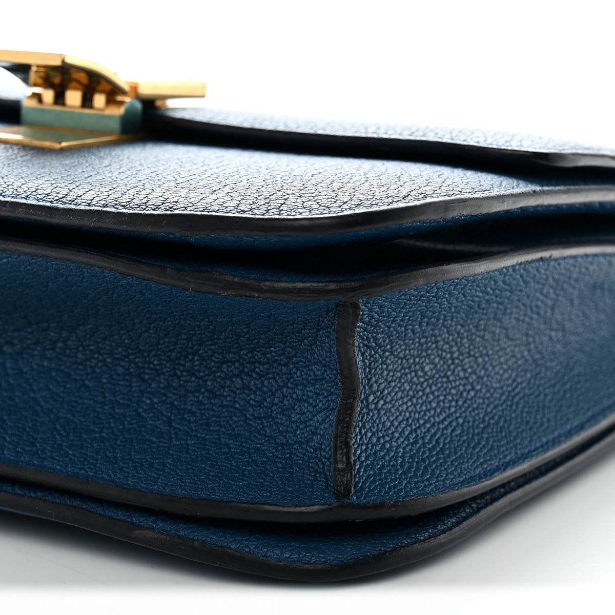 Celine Goatskin Medium Classic Box Flap Bag Deepsea 10 of 11