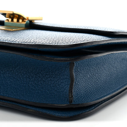 Celine Goatskin Medium Classic Box Flap Bag Deepsea 10 of 11