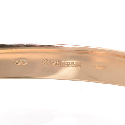 Cartier 18K Pink Yellow White Gold Trinity LOVE Bracelet 17 4 of 6