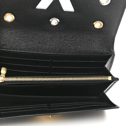 Louis Vuitton Epi Mechanical Flowers Twist Wallet Black 5 of 9