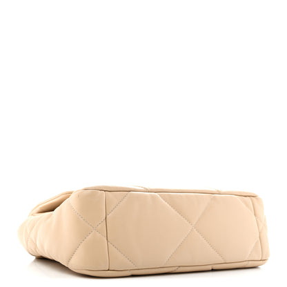 Chanel Lambskin Quilted Medium Chanel 19 Flap Beige 3 of 12