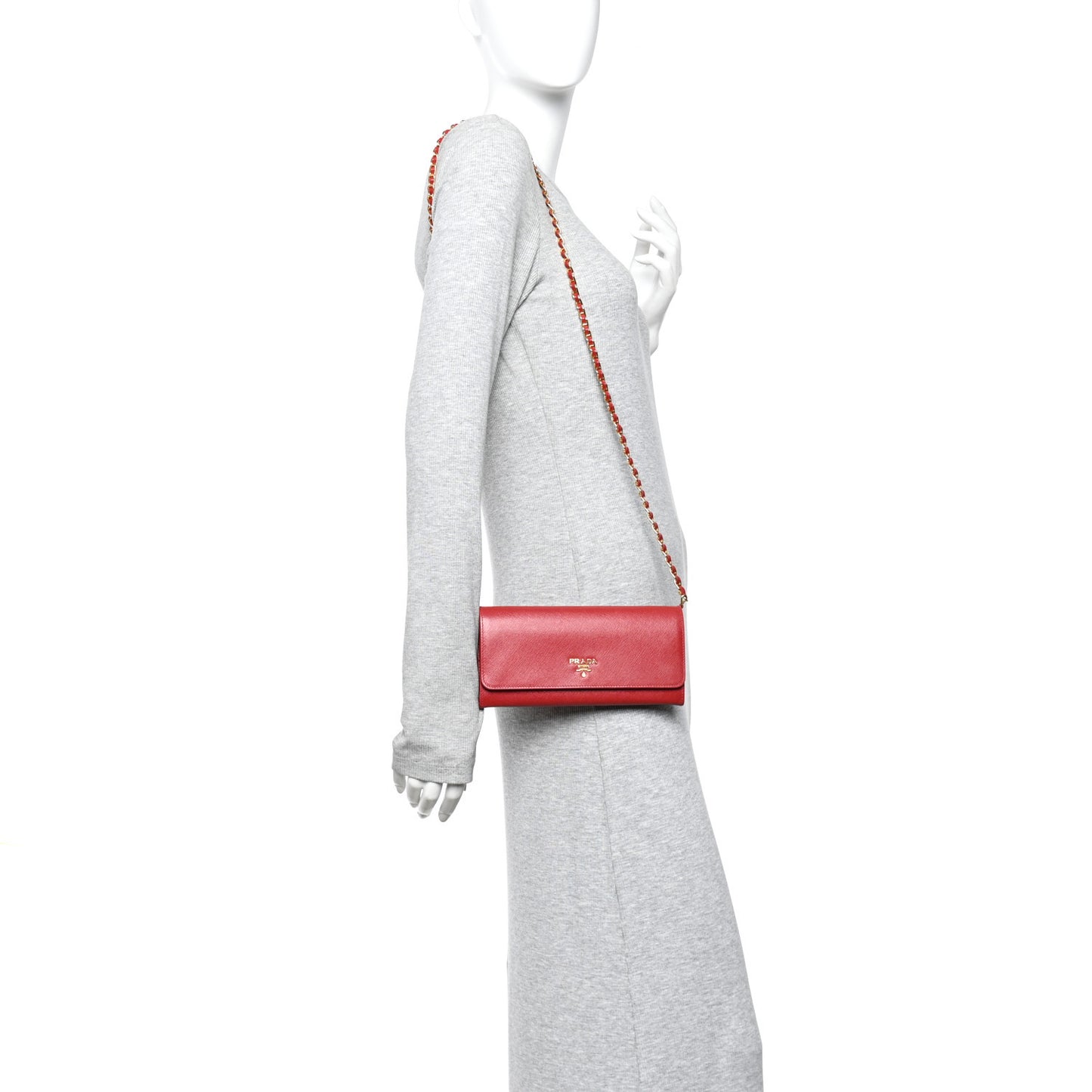 Saffiano Wallet on Chain Fuoco