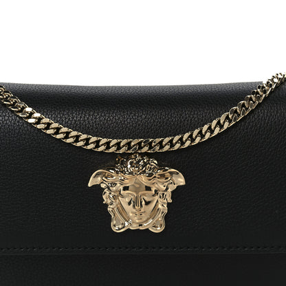 Versace Grained Calfskin Medusa Evening Clutch Bag Black 7 of 10