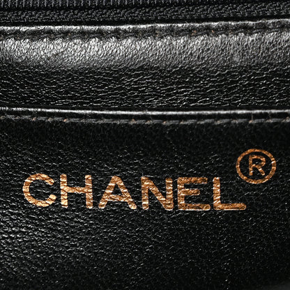 Chanel Caviar Chevron Quilted Jumbo Single Flap Black 6 of 10