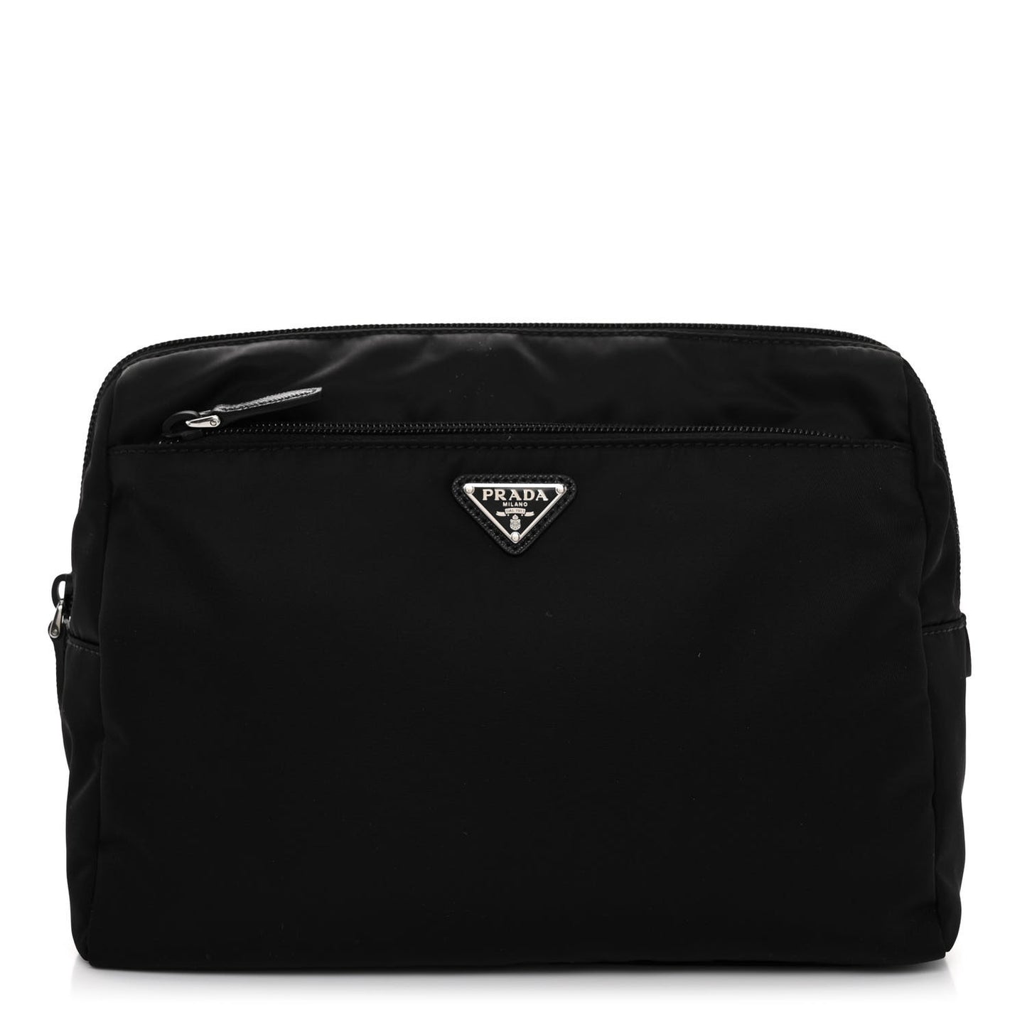 Re-Nylon Saffiano Travel Pouch Black Astrale