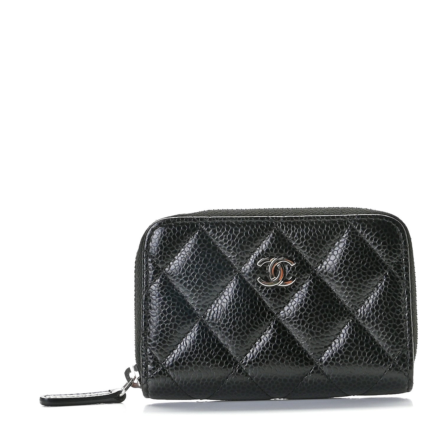 Chanel Caviar Quilted Zip Coin Purse Black 1 of 9