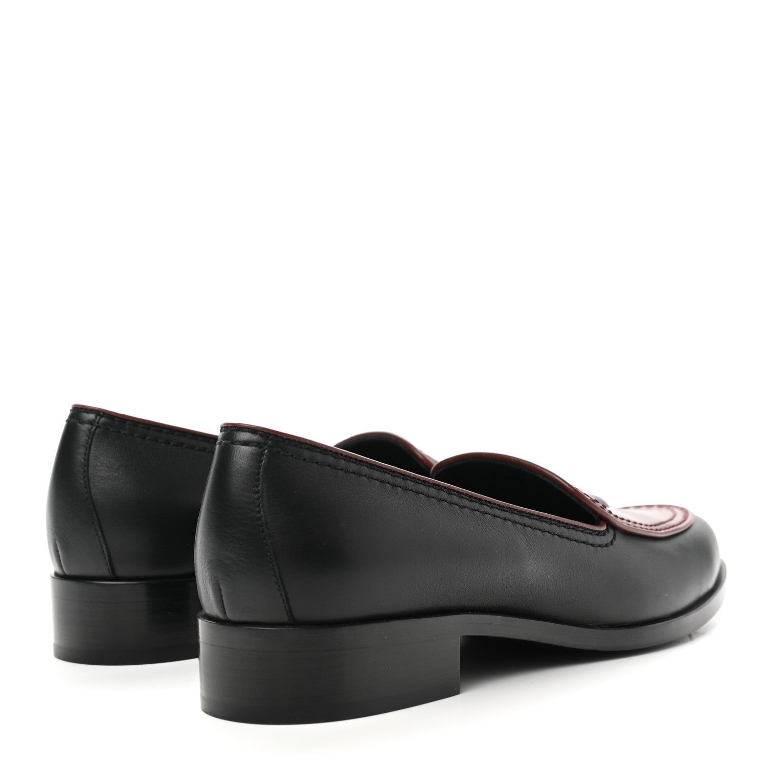 Chanel Calfskin CC Mocassin Loafers 38 Brown Black 4 of 8