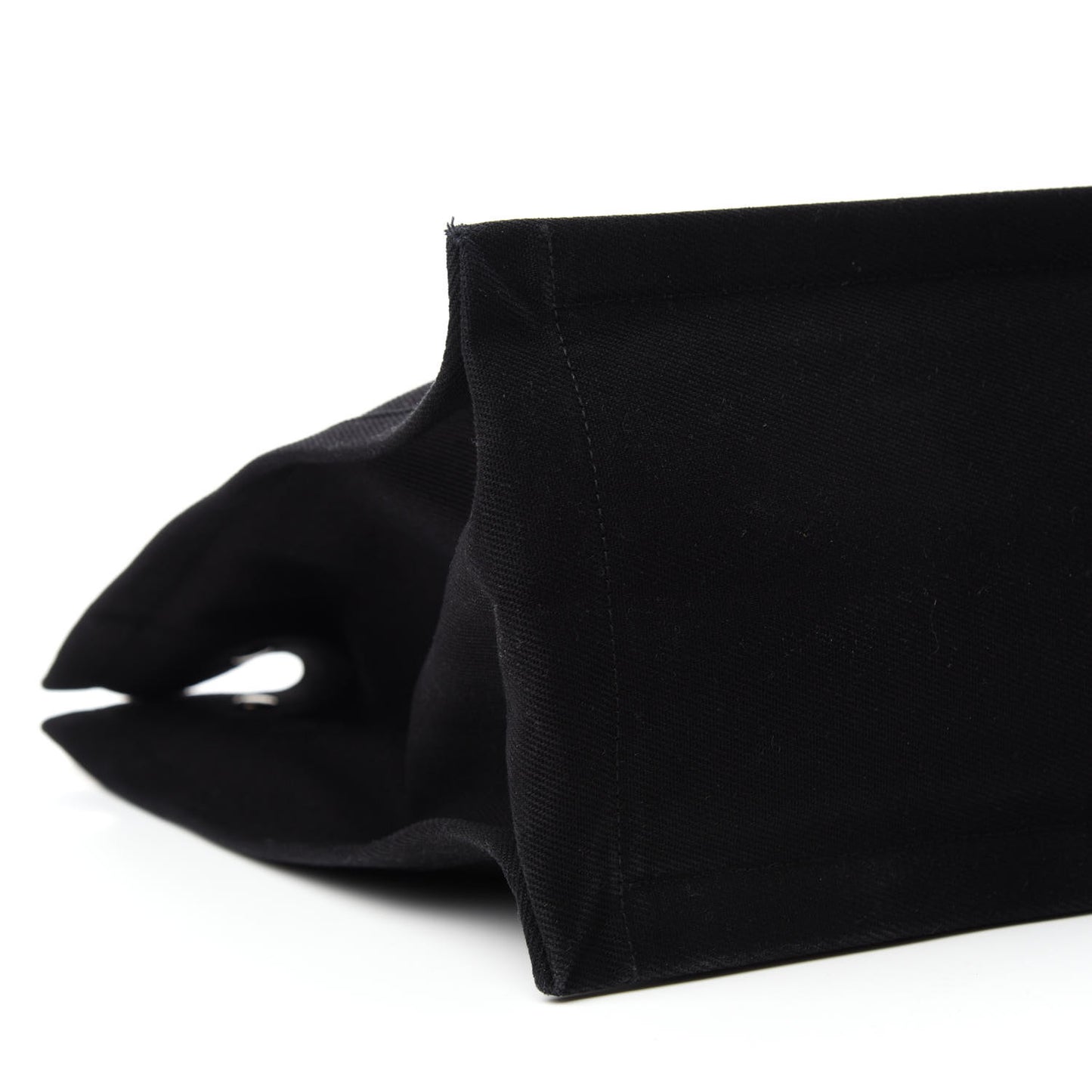 Linen Calfskin Rive Gauche Tote Black