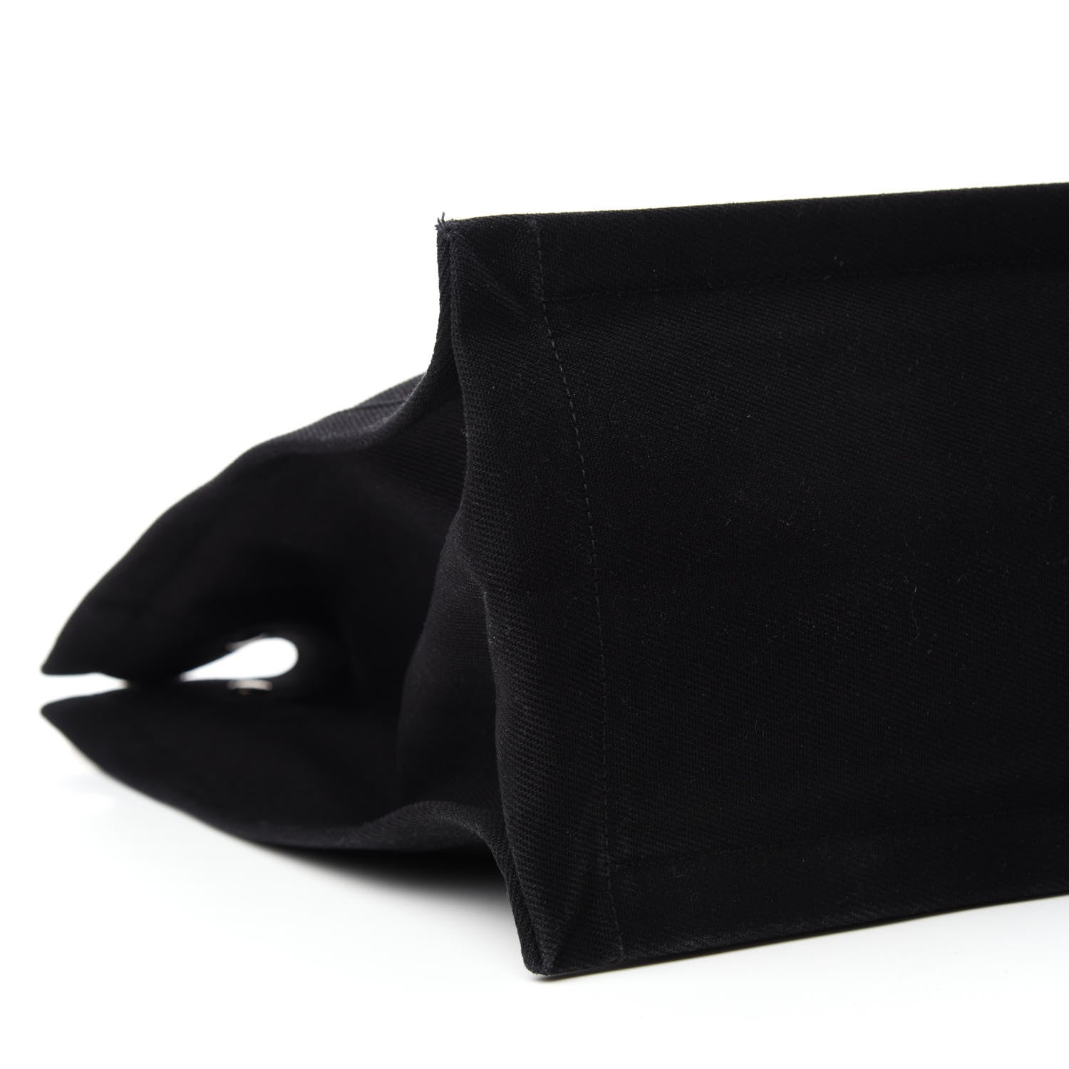 Saint Laurent Linen Calfskin Rive Gauche Tote Black 6 of 10