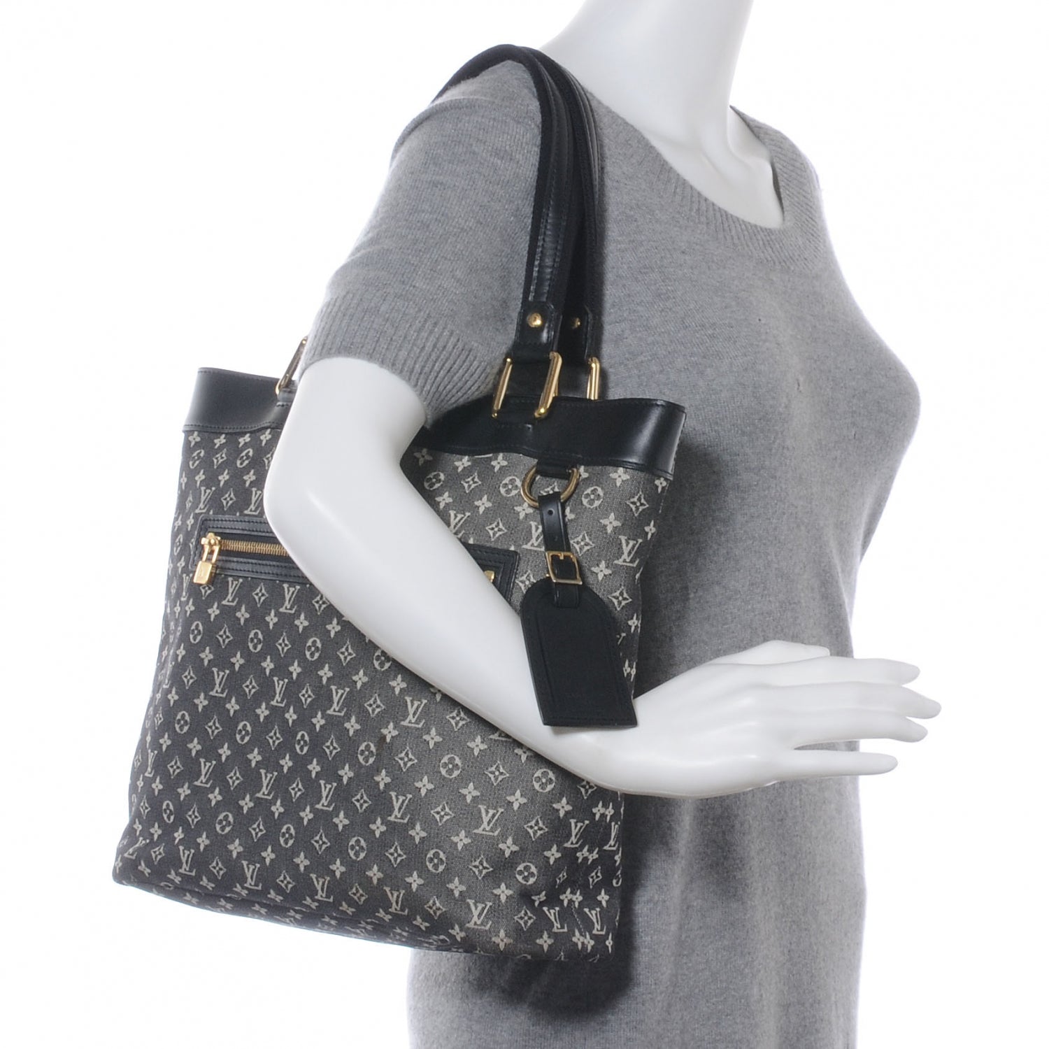 Louis Vuitton Mini Monogram Lucille GM Black 2 of 9