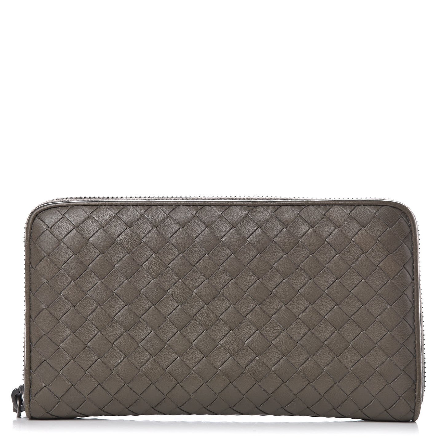 Nappa Intrecciato Zip Around Wallet Shadow