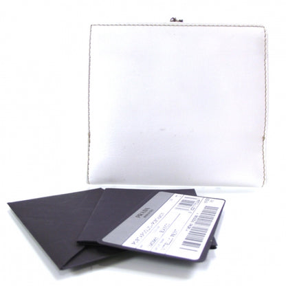 Prada Leather Logo Wallet White 2 of 10
