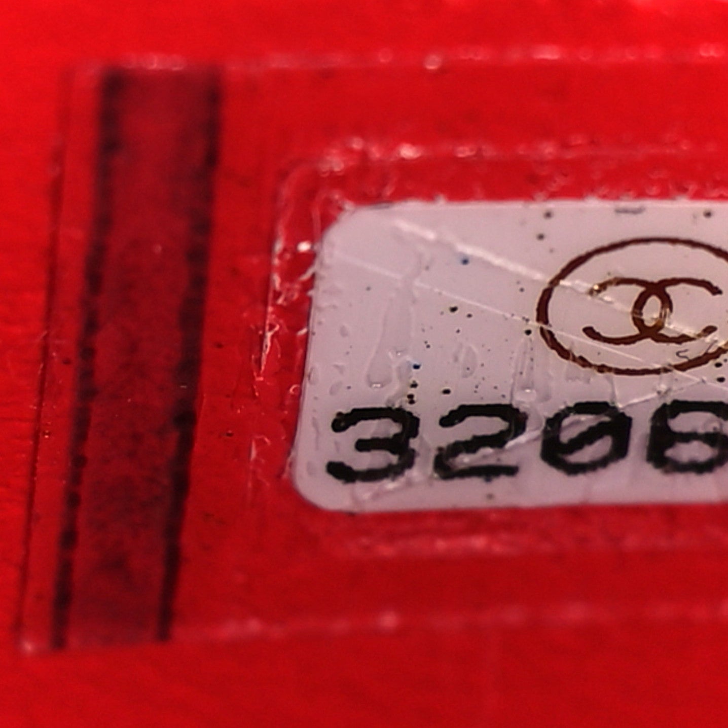 Caviar Quilted Small Vanity Case With Chain Red