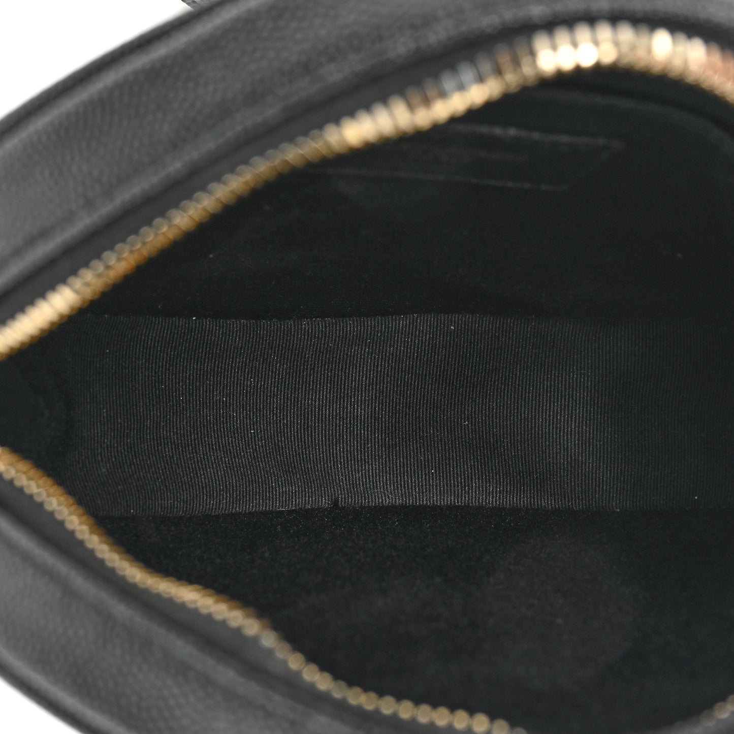 Grain De Poudre Matelasse Chevron Quilted Round Vinyle Camera Bag Black