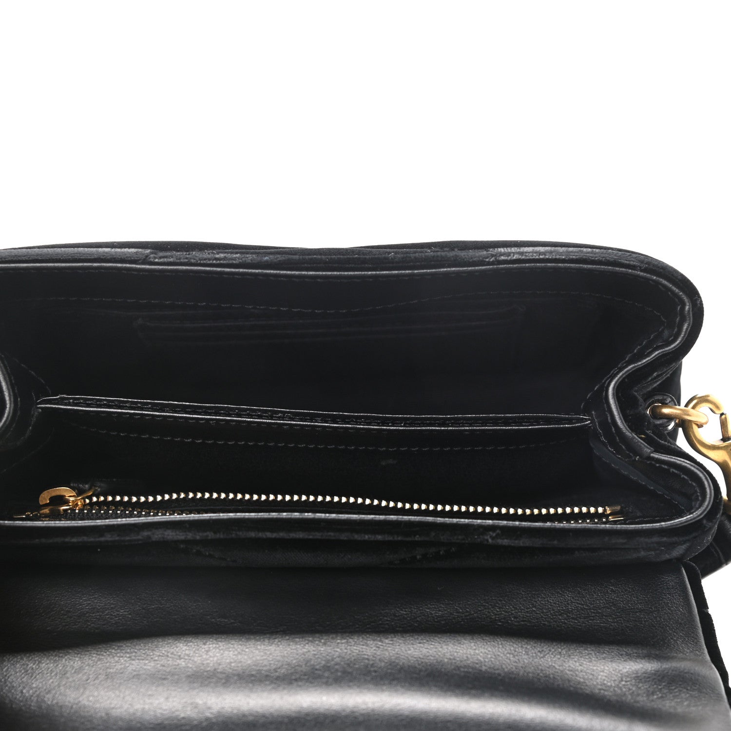 Saint Laurent Velvet Y Quilted Monogram Toy Loulou Chain Satchel French Black 5 of 11