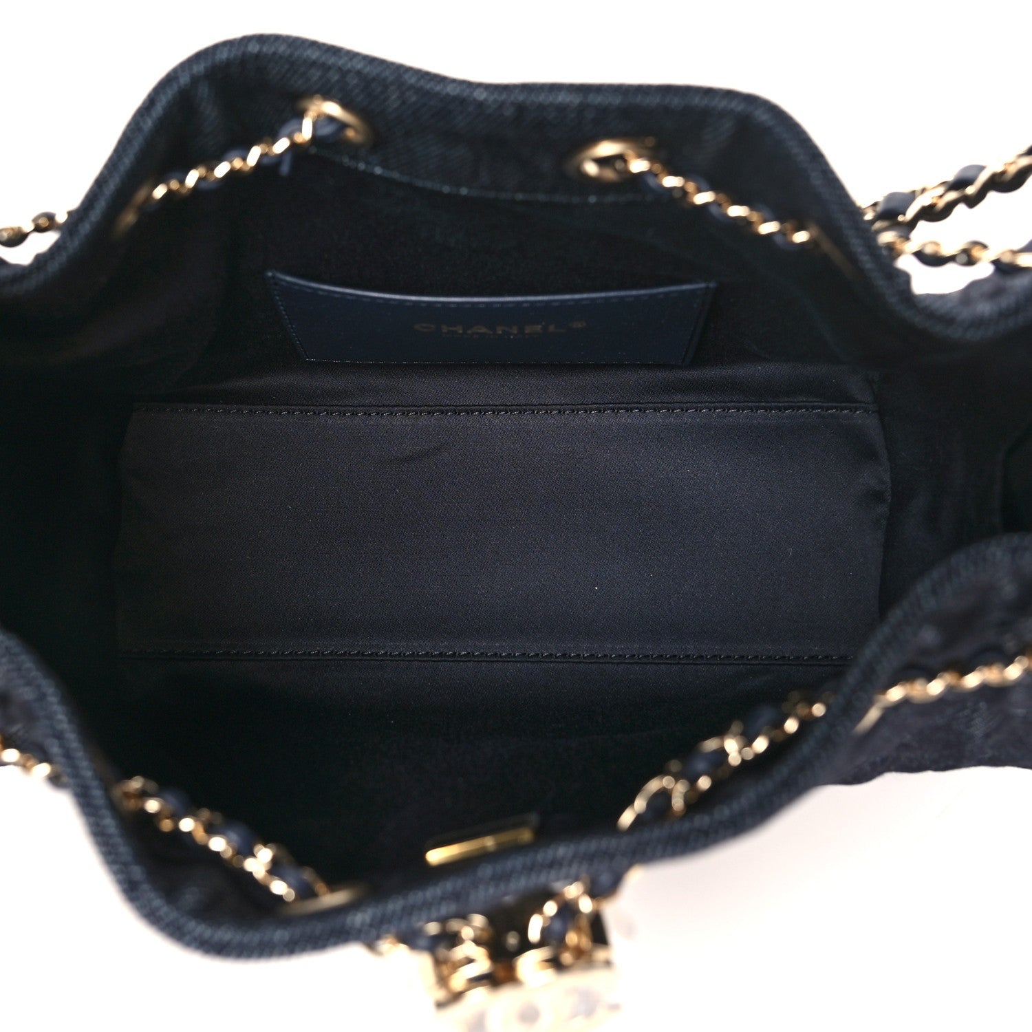 Chanel Denim Quilted Mini Chanel 25 Handbag Dark Blue 5 of 10