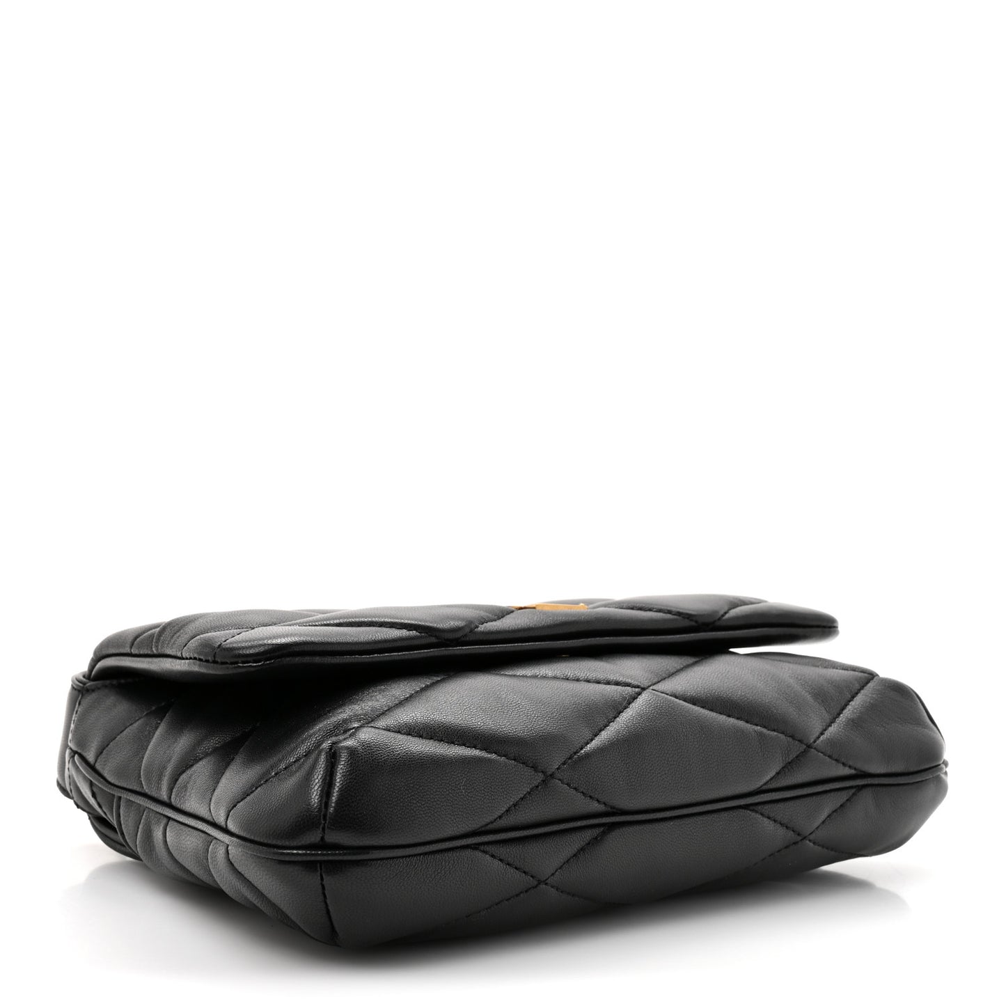 Lambskin Quilted Le 57 Diamond Shoulder Bag Black