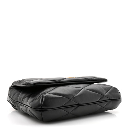Saint Laurent Lambskin Quilted Le 57 Diamond Shoulder Bag Black 4 of 11