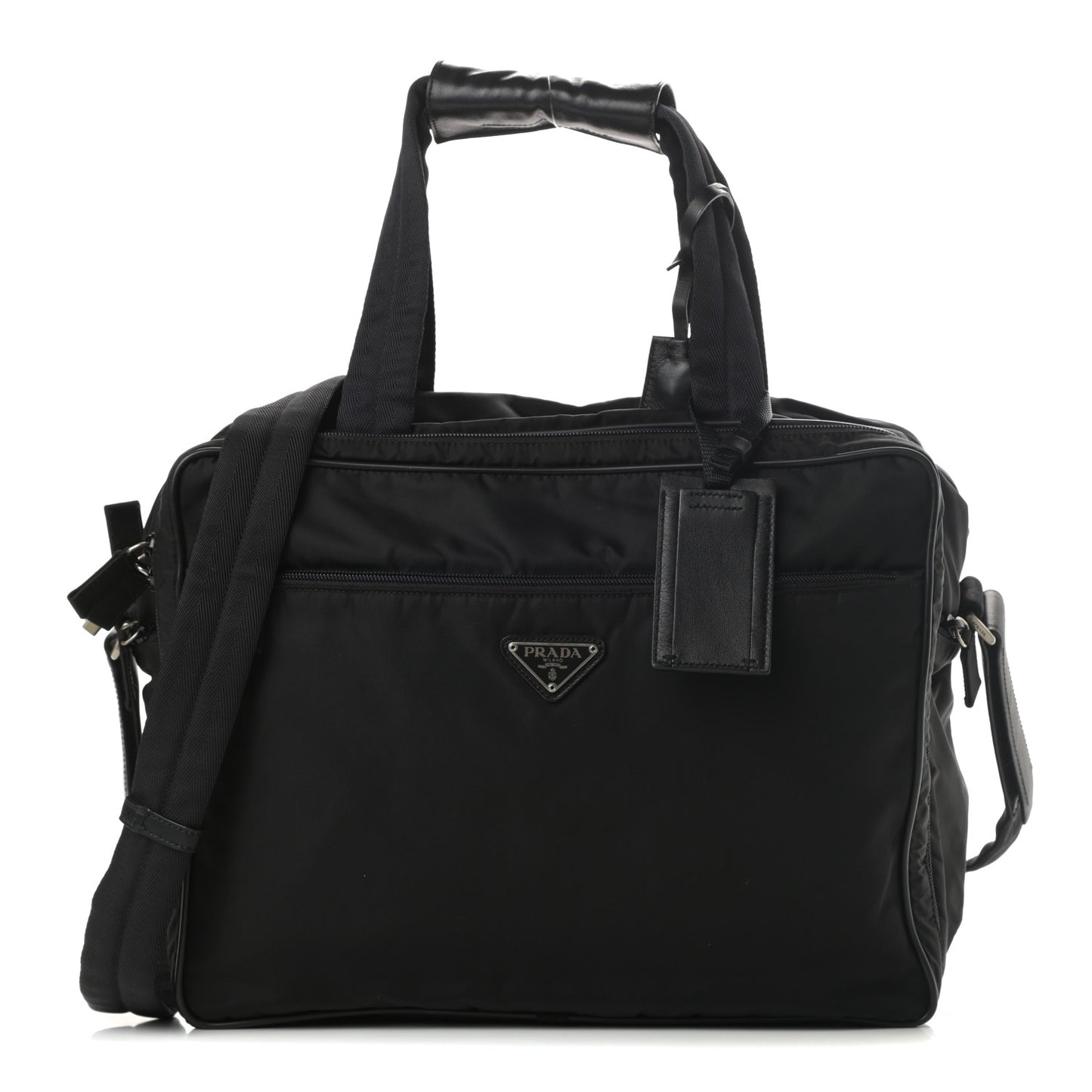 Tessuto Nylon Travel Briefcase Black