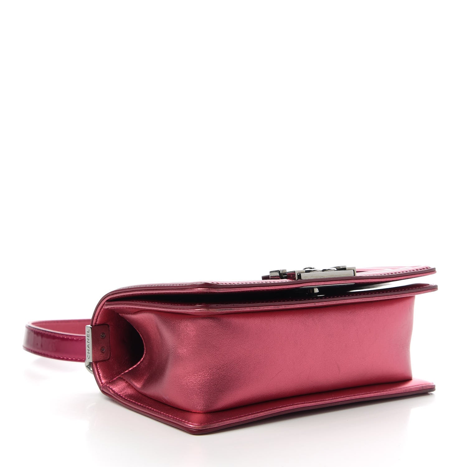 Chanel Metallic Patent Calfskin Quilted Small Boy Flap Pink 4 of 10