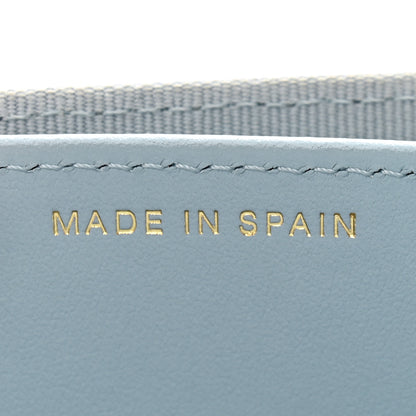 Chanel Caviar Quilted Flap Card Holder On Chain Light Blue 8 of 14