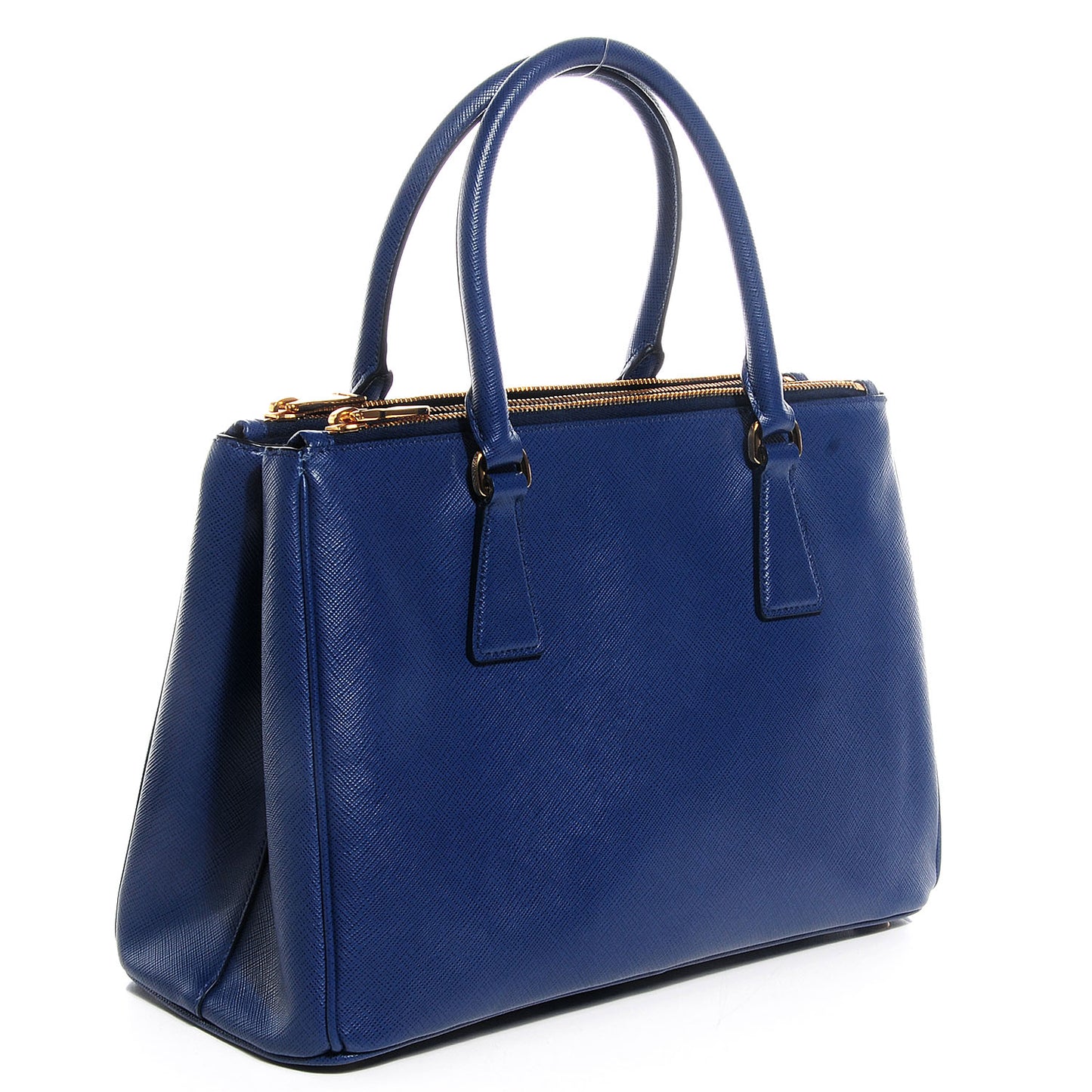 Saffiano Lux Small Double Zip Tote Bleuette
