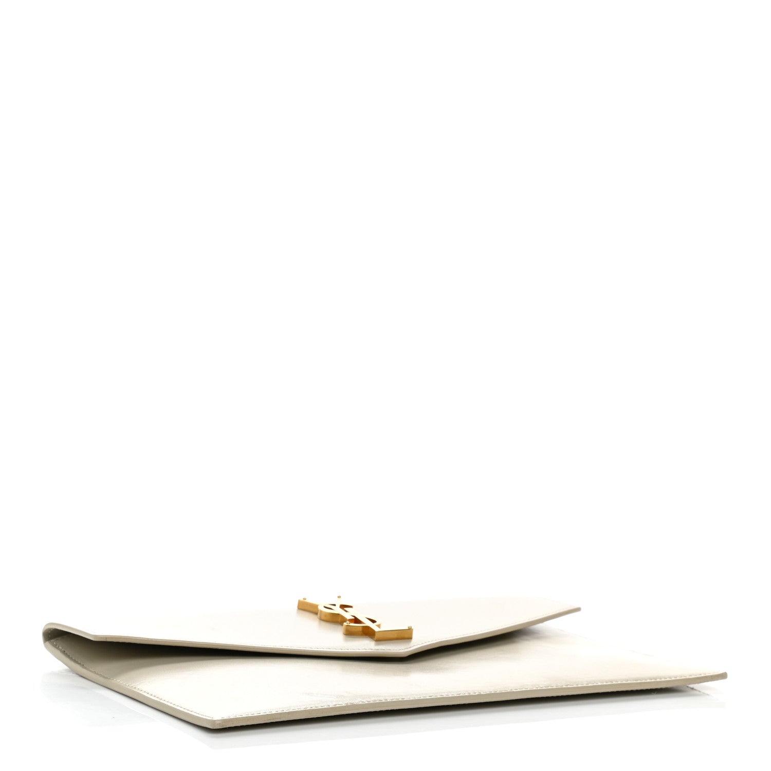 Saint Laurent Smooth Shiny Calfskin Uptown Pouch Crema Soft 4 of 11