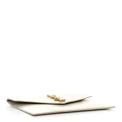 Saint Laurent Smooth Shiny Calfskin Uptown Pouch Crema Soft 4 of 11