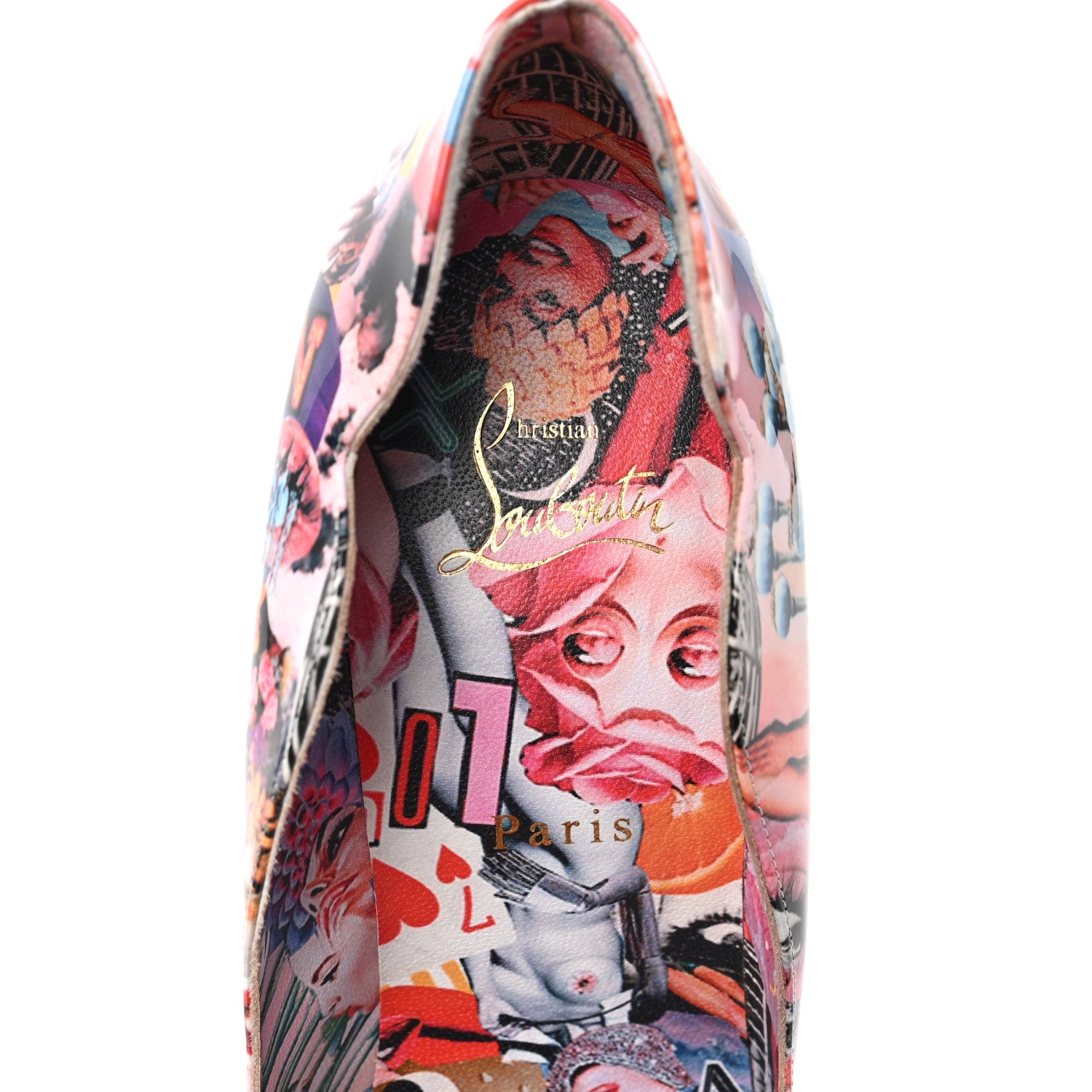 Christian Louboutin Patent Graphic Love Hot Chick 100 Pumps 41 Multicolor 7 of 7