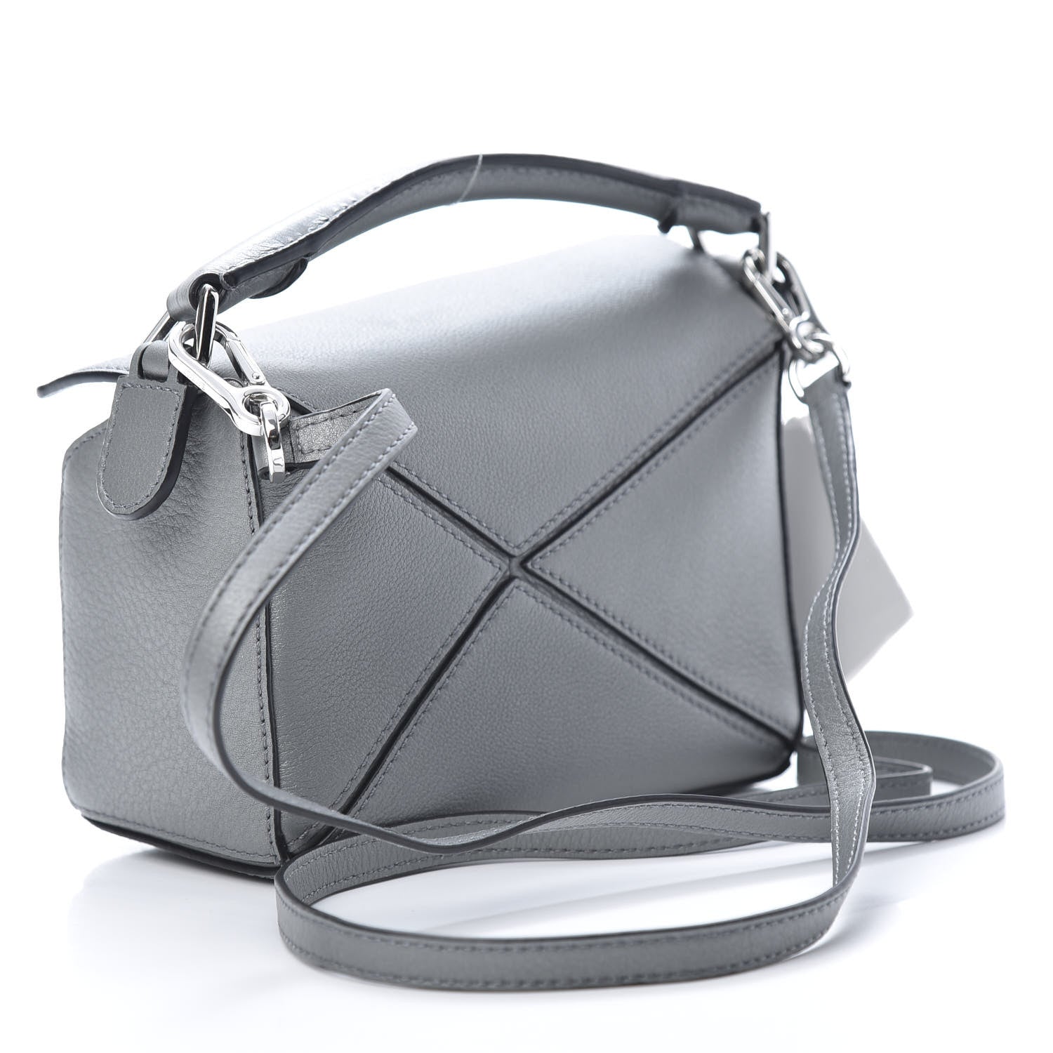 Loewe Calfskin Mini Puzzle Bag Gunmetal 3 of 10