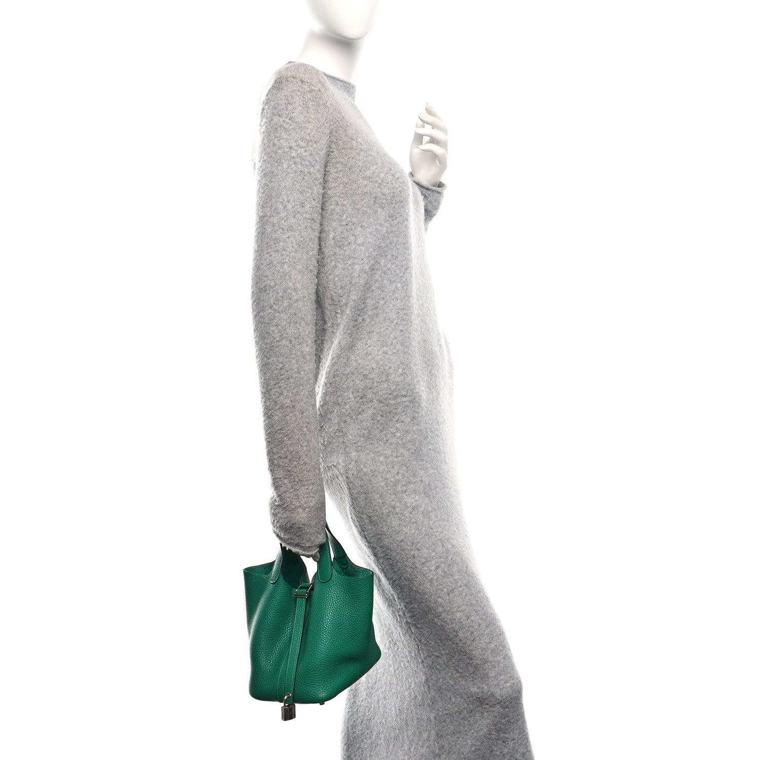 Hermes Taurillon Clemence Picotin Lock 18 PM Vert Vertigo 2 of 9