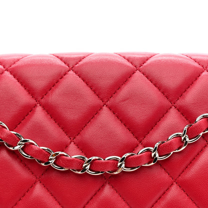 Chanel Lambskin Quilted Jumbo Chanel 3 Flap Dark Pink 11 of 11