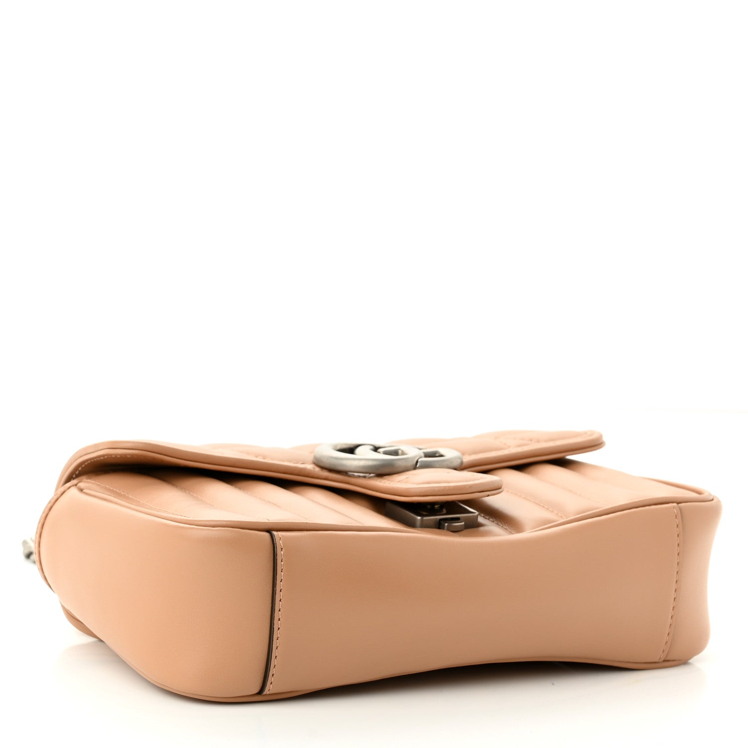 Gucci Calfskin Matelasse Aria Mini GG Marmont Shoulder Bag Camelia 4 of 11