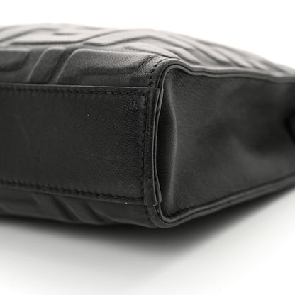 Fendi Vitello Grace FF 1974 Embossed Flat Pouch Black 10 of 12