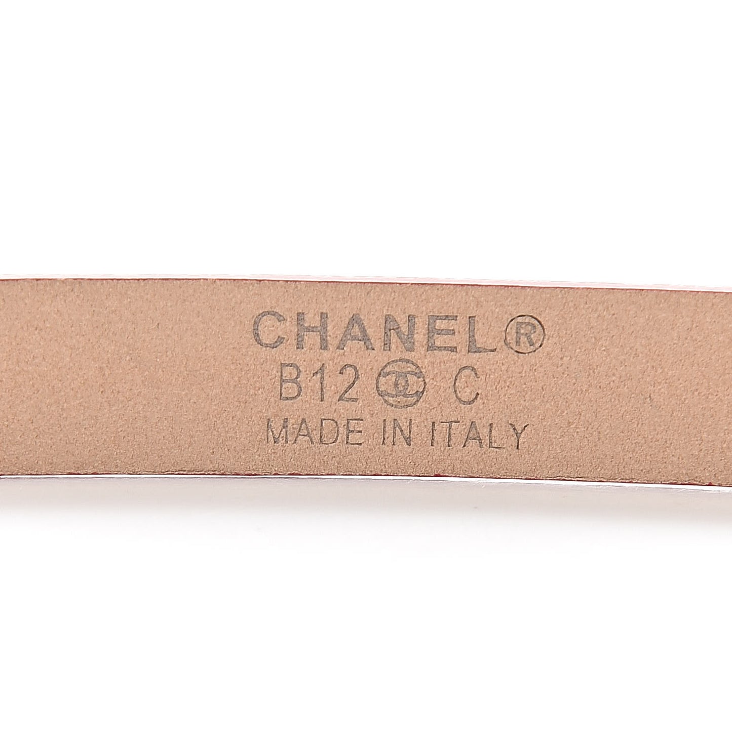Lambskin CC Logo Skinny Belt 70 28 Red