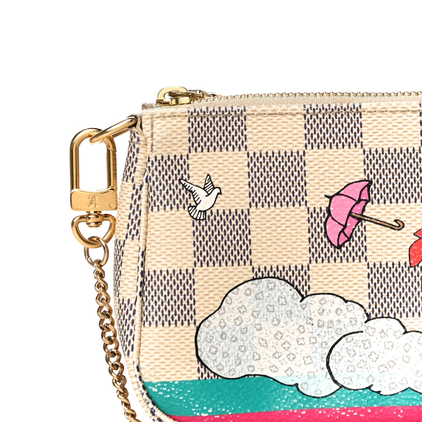 Damier Azur 2015 Christmas Animation Mini Pochette Accessories