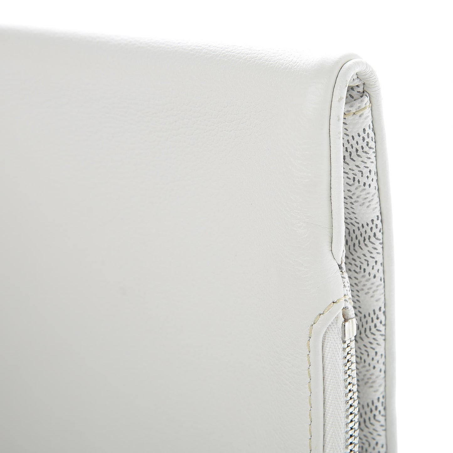 Goyardine Sainte Marie Soft Clutch White