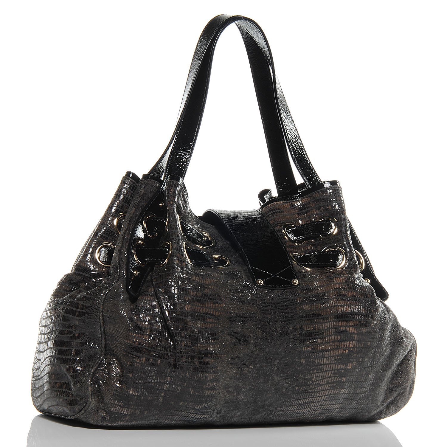 Jimmy Choo Patent Lizard Embossed Ramona 3 of 7