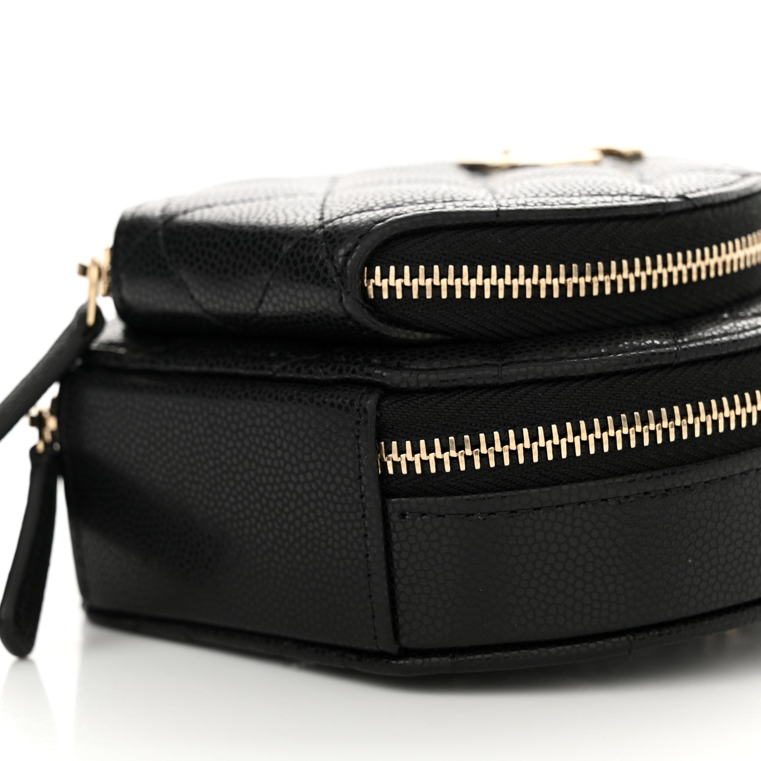 Chanel Caviar Quilted Round Coco Clutch With Chain Black 10 of 11