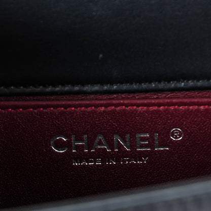 Chanel Calfskin Embossed Medium Paris Salzburg Boy Flap Black 7 of 8