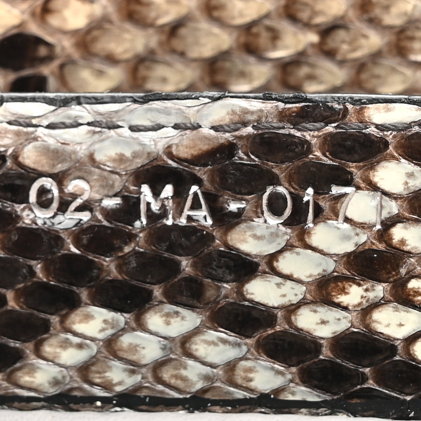 Snakeskin Large Lady Dior Beige