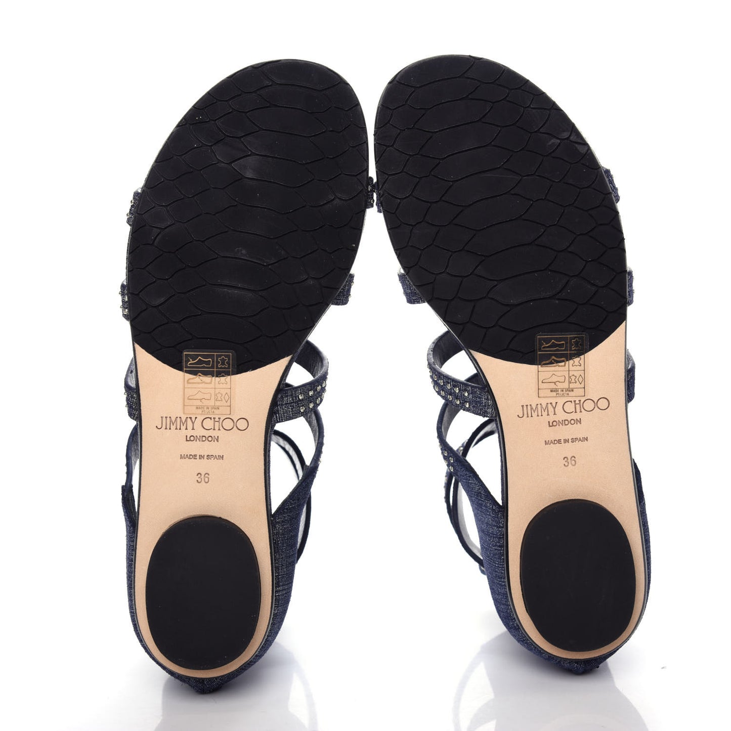 Denim Nix Gladiator Flat Sandals 36 Light Indigo