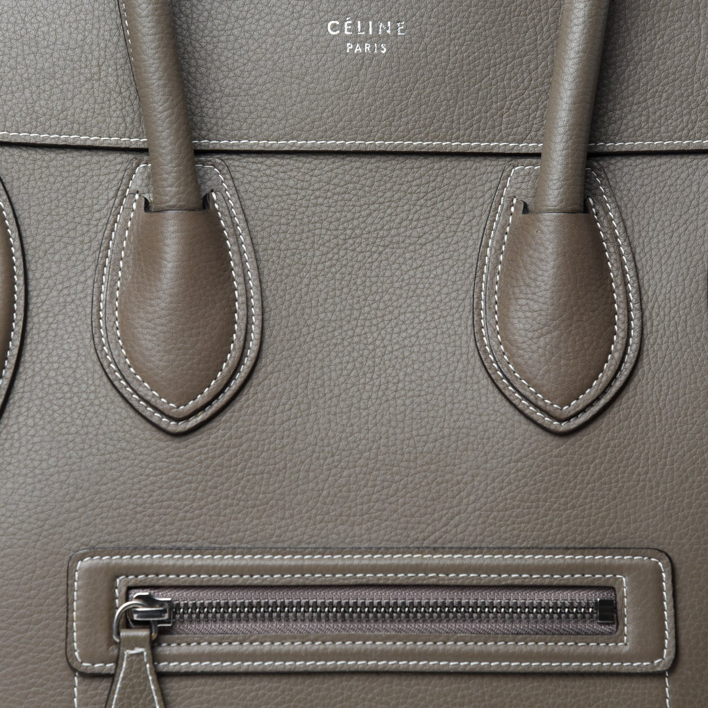 Drummed Calfskin Mini Luggage Souris