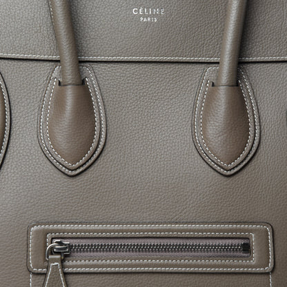 Celine Drummed Calfskin Mini Luggage Souris 13 of 13