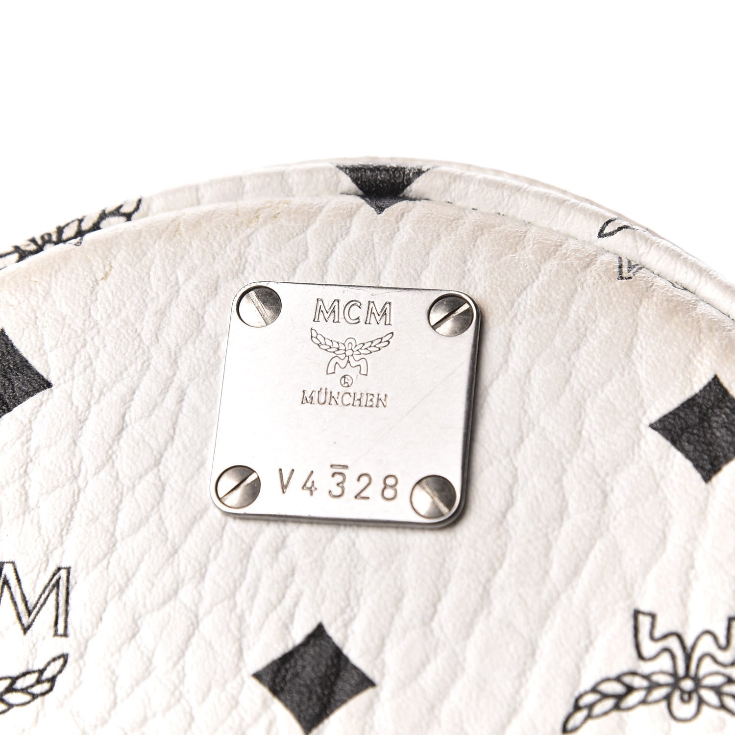 MCM Visetos Side Stud X-Mini Stark Bebe Boo Backpack White 8 of 8