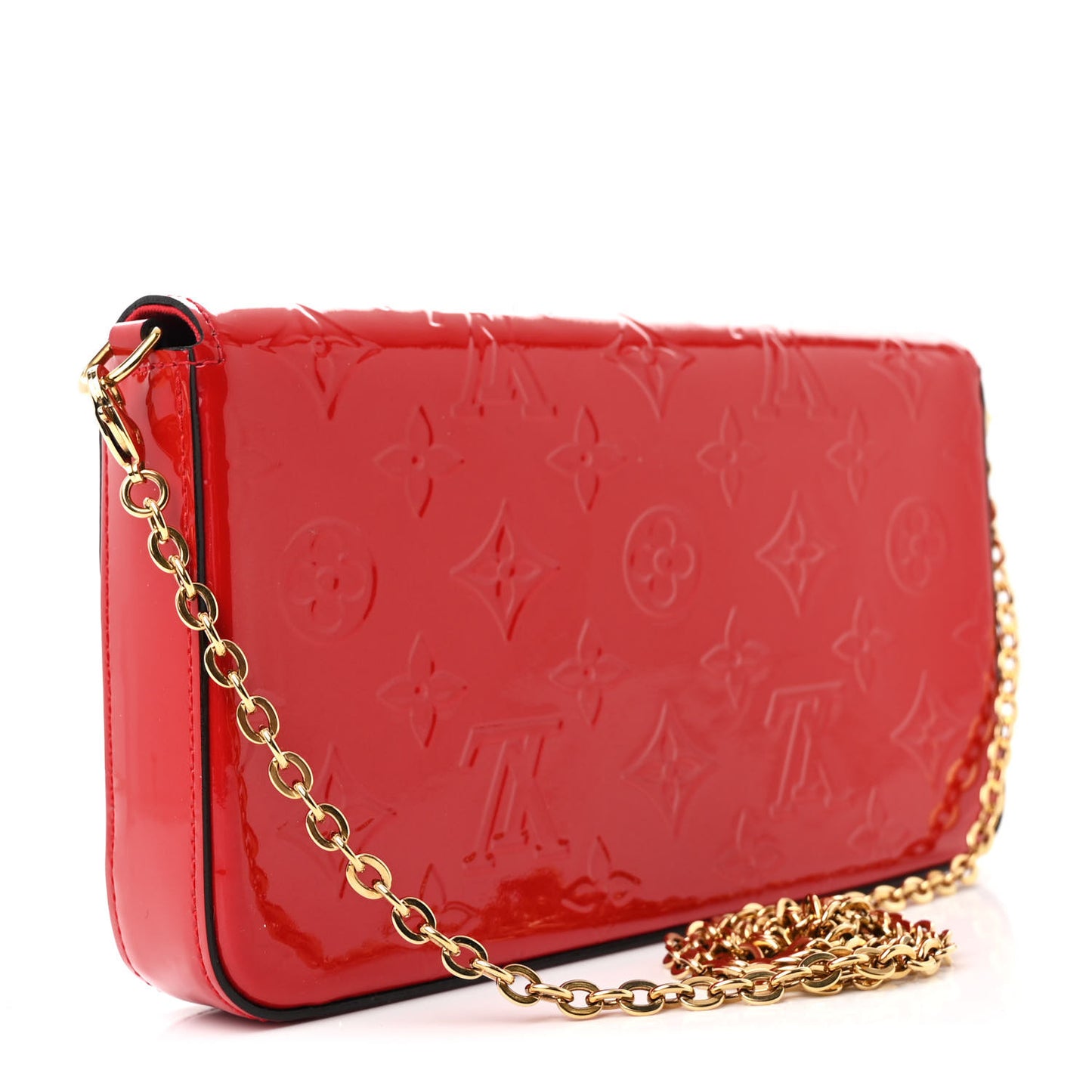 Vernis Felicie Pochette Chain Wallet Cherry