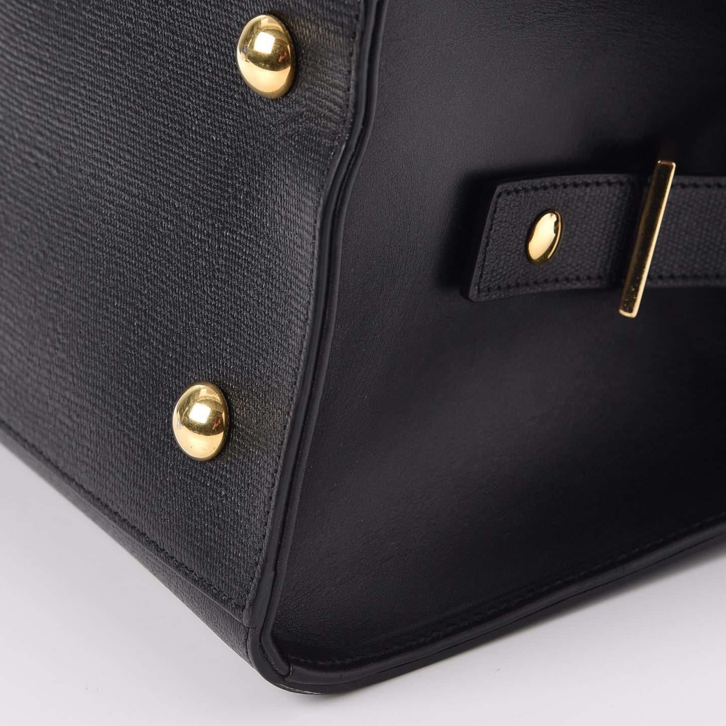 Tweed Calfskin Embossed Classic Small Cabas Y Bag Black