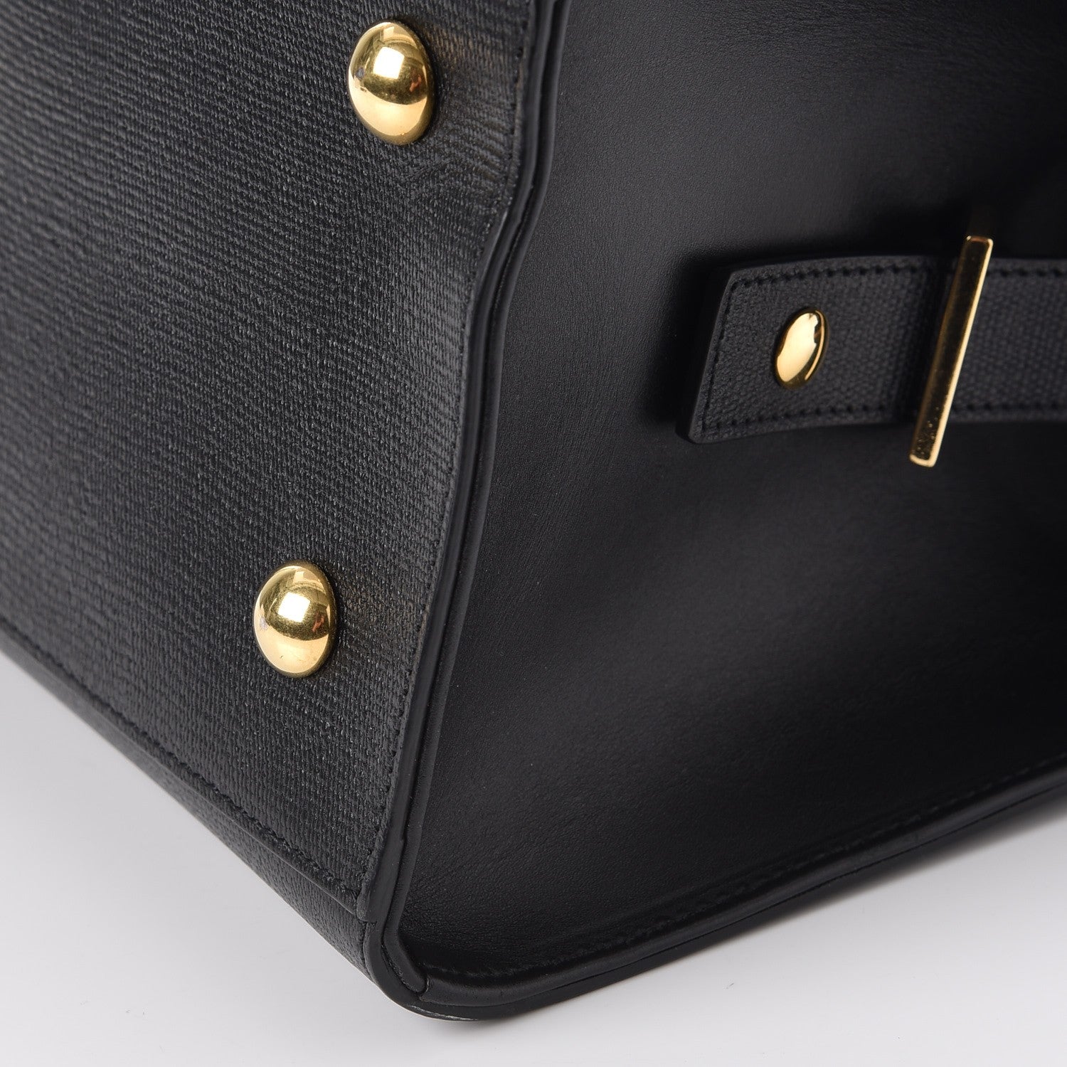 Saint Laurent Tweed Calfskin Embossed Classic Small Cabas Y Bag Black 13 of 14