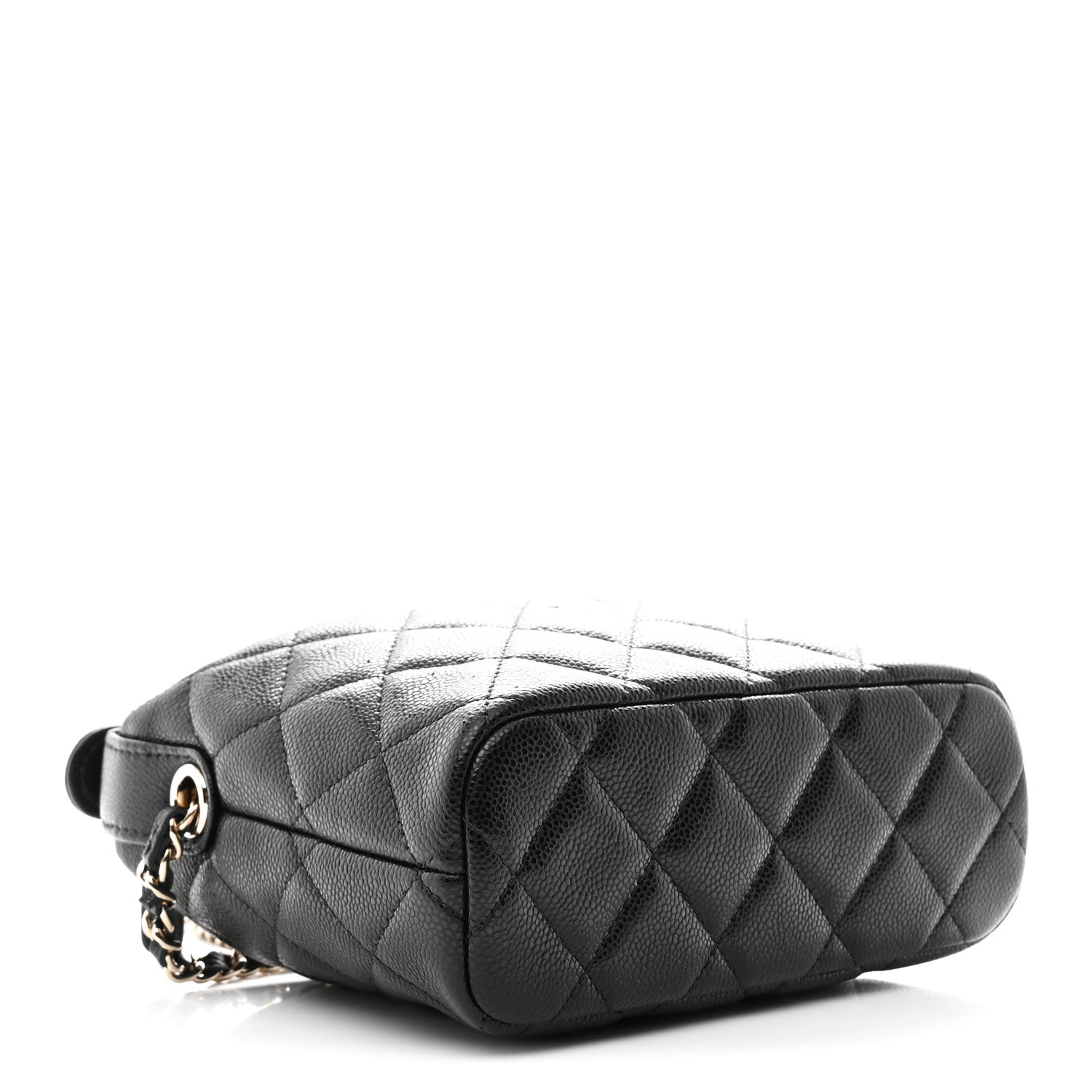 Chanel Caviar Quilted Hobo Clutch With Chain Black 4 of 12