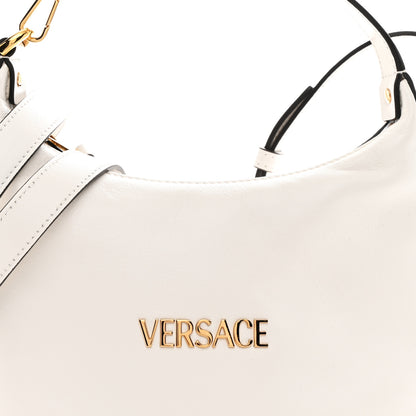 Versace Nappa Logo Tag Hobo White 8 of 11